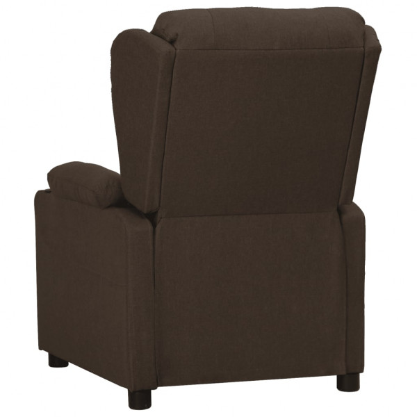 Sillón de masaje reclinable de tela marrón oscuro M 3