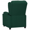 Sillón reclinable de tela verde oscuro 3