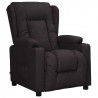 Sillón reclinable de cuero sintético negro 1