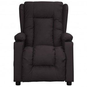 Sillón reclinable de cuero sintético negro H