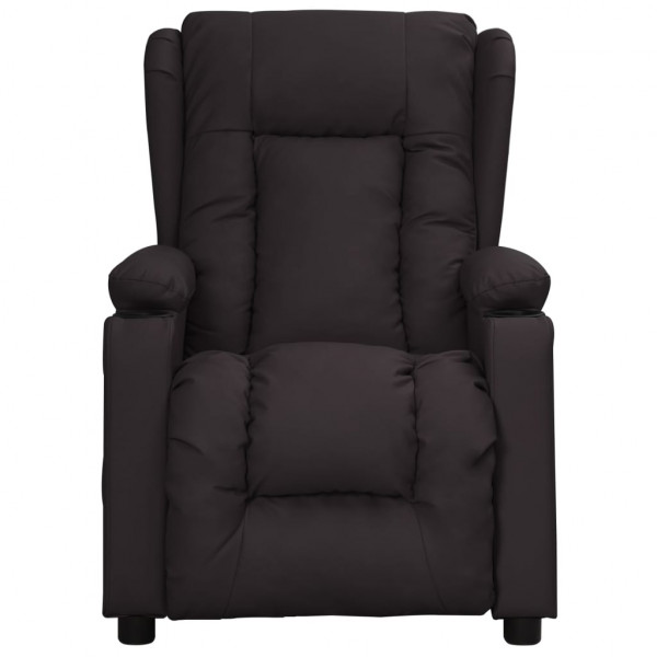 Sillón reclinable de cuero sintético negro M 2