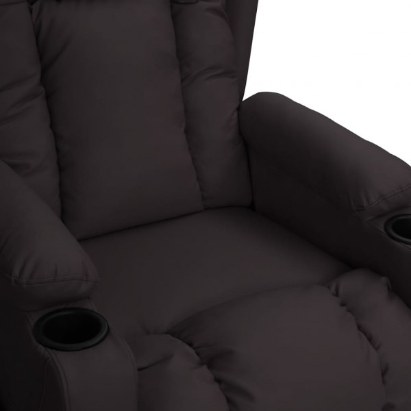 Sillón reclinable de cuero sintético negro M 5