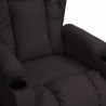 Sillón reclinable de cuero sintético negro 5
