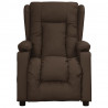 Sillón reclinable de cuero sintético marrón 3