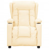 Poltrona reclinável couro artificial cor creme 3