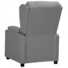 Sillón reclinable de cuero sintético gris 4