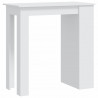 Mesa bar estante almacenaje contrachapada blanco 102x50x103.5cm 2