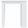 Mesa bar estante almacenaje contrachapada blanco 102x50x103.5cm 5