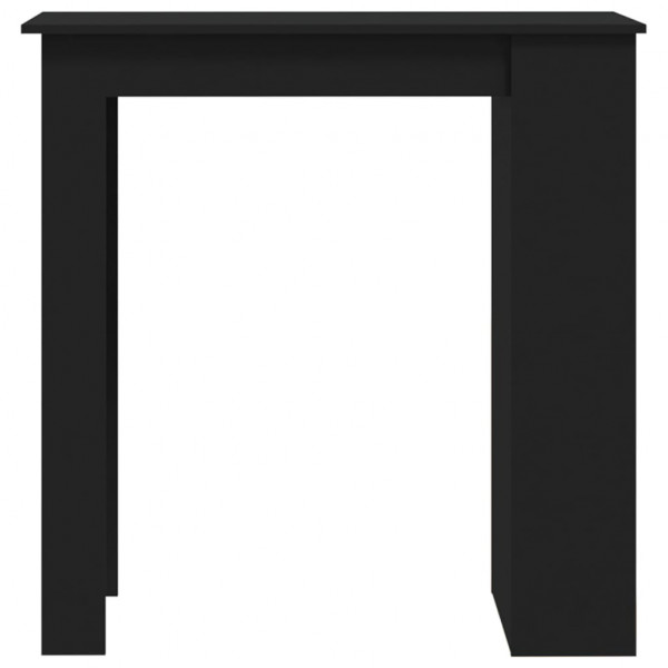 Mesa bar estante almacenaje contrachapada negro 102x50x103.5 cm M 5