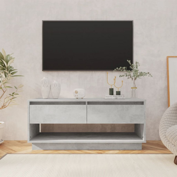 Mueble para TV madera contrachapada gris hormigón 102x41x44 cm D