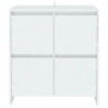 Aparador de madera contrachapada blanco 70x41x75 cm 3
