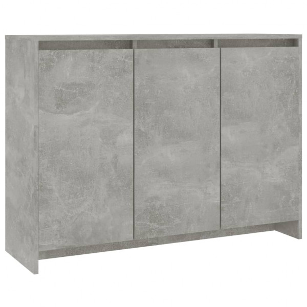 Aparador de madera contrachapada gris hormigón 102x33x75 cm M 2