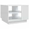 Mesa de centro 55x55x43 cm aglomerado branco brilhante 2