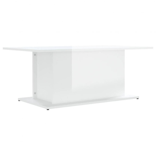 Mesa de centro derivados de madeira branco brilhante M 2