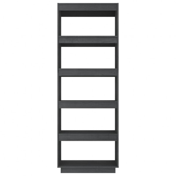 Estantería/divisor de espacios madera de pino gris 60x35x167 cm M 5