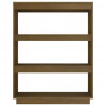 Estante/divisória 80x35x103 cm pinho maciço castanho mel 5