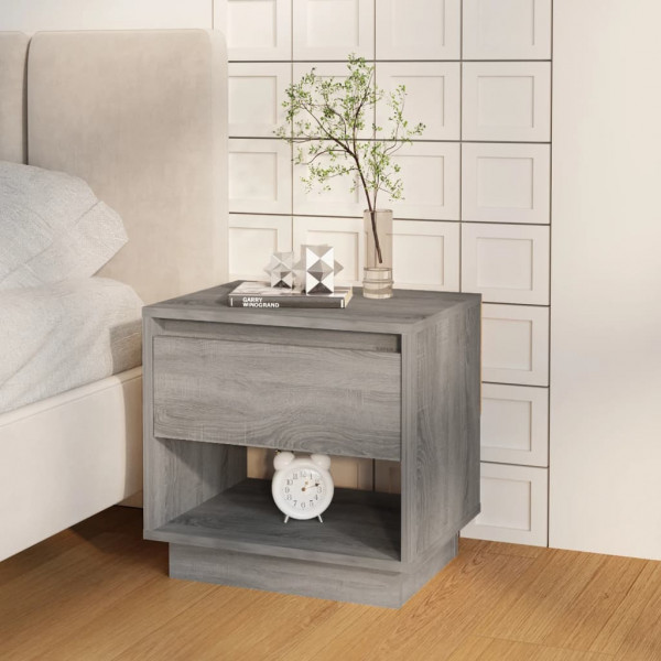 Mesitas noche 2 uds madera ingeniería gris Sonoma 45x34x44 cm M 3