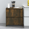 Aparador madera contrachapada color roble ahumado 70x41x75 cm 1