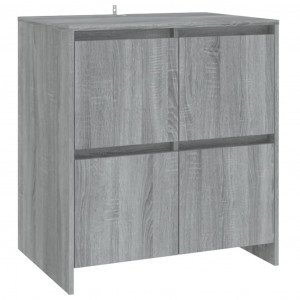 Aparador de madera contrachapada gris Sonoma 70x41x75 cm H
