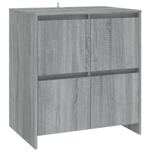Aparador de madera contrachapada gris Sonoma 70x41x75 cm M 2