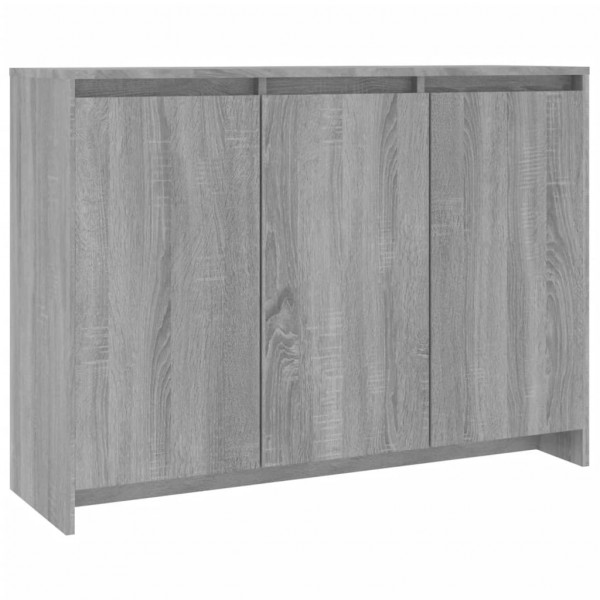 Aparador de madera de ingeniería gris Sonoma 102x33x75 cm M 2