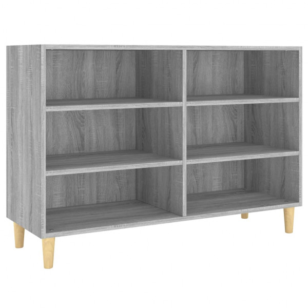 Aparador de madera de ingeniería gris Sonoma 103.5x35x70 cm M 2