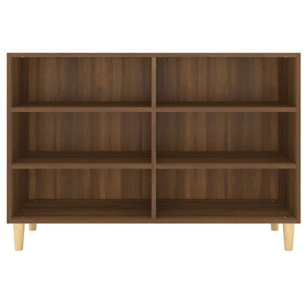 Aparador de madera de ingeniería marrón roble 103.5x35x70 cm M 4