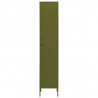 Armario taquilla de acero verde oliva 35x46x180 cm 3