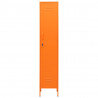 Armario de taquilla de acero naranja 35x46x180 cm 3