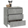 Aparador de madera contrachapada gris hormigón 70x41x75 cm 3