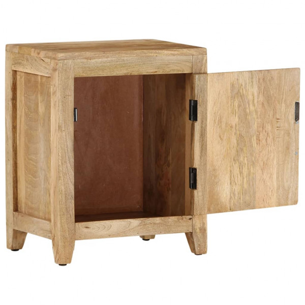 Mesita de noche de madera maciza de mango 40x30x50 cm M 4
