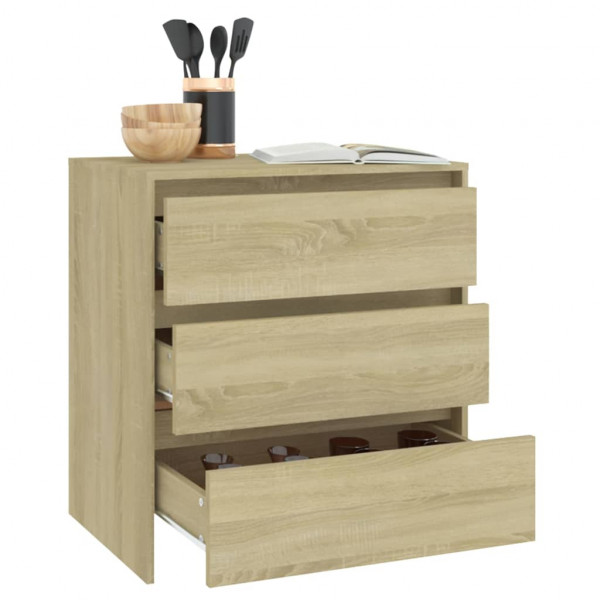 Aparador de madera contrachapada roble Sonoma 70x41x75 cm M 3
