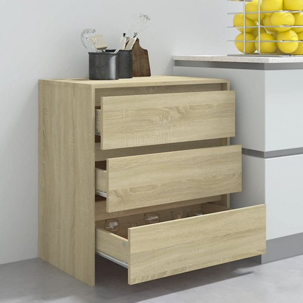 Aparador de madera contrachapada roble Sonoma 70x41x75 cm M 5
