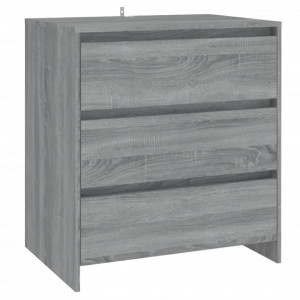 Aparador de madera contrachapada gris Sonoma 70x41x75 cm H