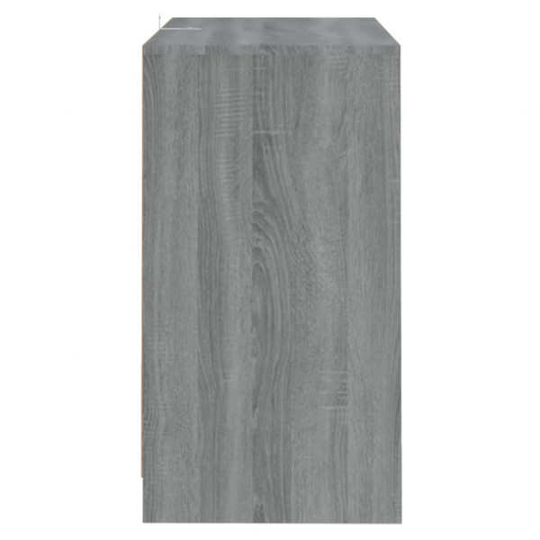 Aparador de madera contrachapada gris Sonoma 70x41x75 cm M 4