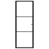 Puerta interior vidrio ESG y aluminio negro 76x201.5 cm 3
