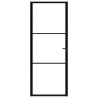 Puerta interior vidrio ESG y aluminio negro 83x201.5 cm 3