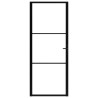 Puerta interior vidrio ESG y aluminio negro 93x201.5 cm 3