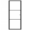 Puerta interior vidrio ESG y aluminio negro 102.5x201.5 cm 3