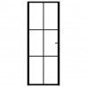 Puerta interior vidrio ESG y aluminio negro 76x201.5 cm 3
