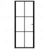 Puerta interior vidrio ESG y aluminio negro 83x201.5 cm 3