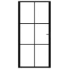 Puerta interior vidrio ESG y aluminio negro 102.5x201.5 cm 3