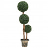 Planta artificial buxo em forma de esfera com vaso 119 cm verde 1