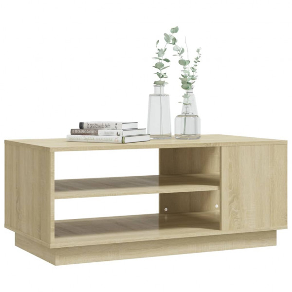 Mesa de centro madera de ingeniería roble Sonoma 102x55x43 cm M 4