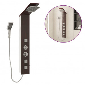 Sistema de panel de ducha vidrio marrón H