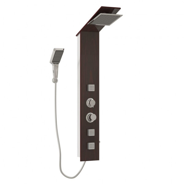 Sistema de panel de ducha vidrio marrón M 3