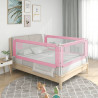 Barandilla de seguridad cama de niño rosa tela 140x25 cm 1
