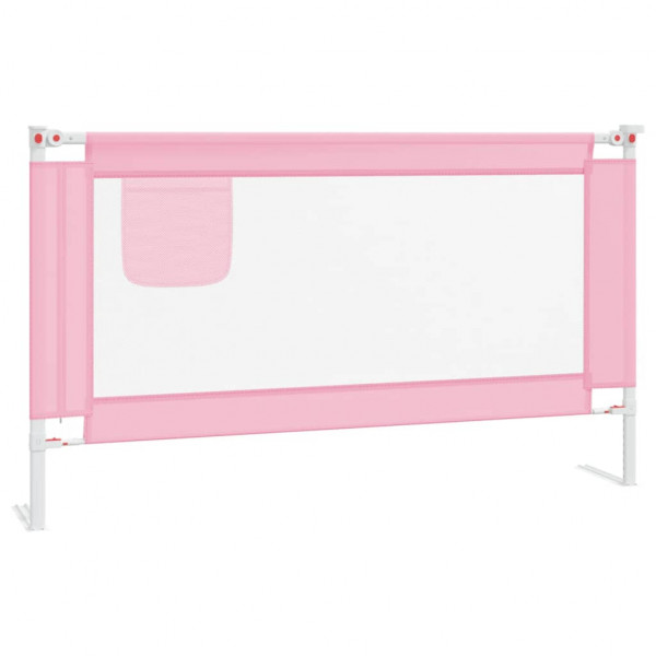 Barandilla de seguridad cama de niño rosa tela 140x25 cm M 2