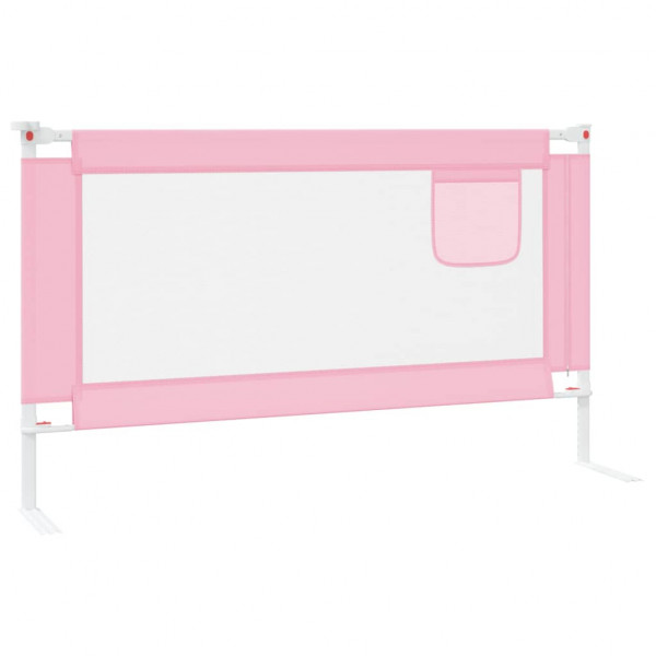 Barra de segurança p/ cama infantil tecido 140x25 cm rosa M 4