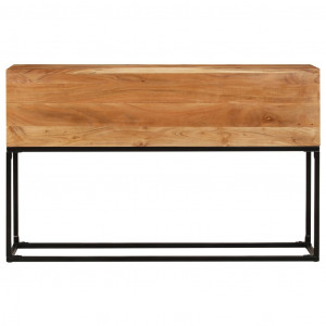 Mesa consola de madera maciza de acacia 120x30x75 cm H